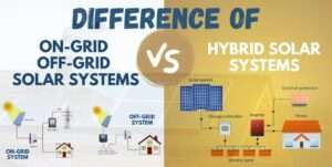 Difference Between On-Grid VS Off-Grid Vs Hybrid Solar Power System